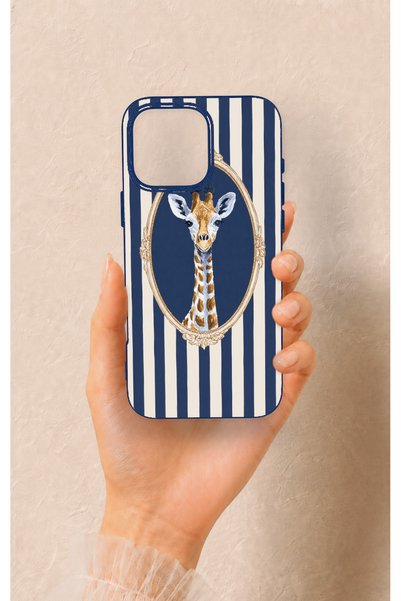 Vip Case iPhone 16 Pro Max Compatible Giraffe Patterned Silicone Case