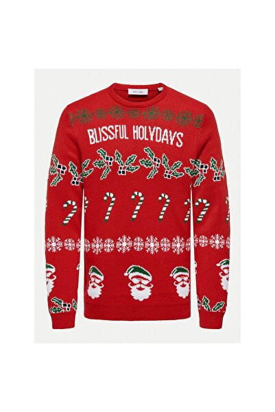 Only & Sons Pulover bărbătesc 22031171 Roșu