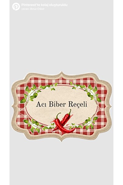 Acıbiber reçeli kavanoz etiketi