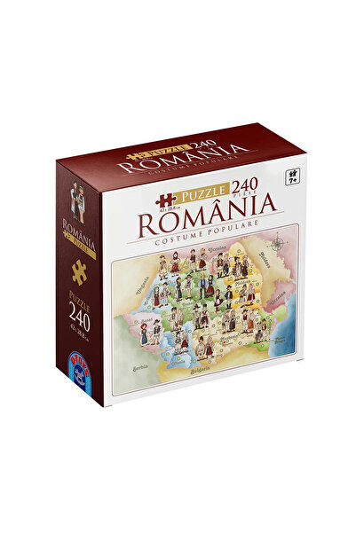 D-Toys Puzzle cu costume populare românești – Puzzle pentru copii, 240 de piese
