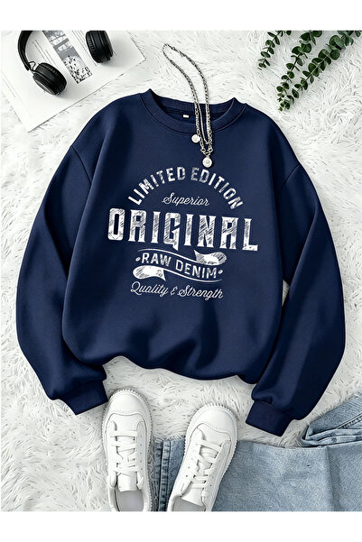 uyguntarz Hanorac unisex cu imprimeu original și guler tip crewneck