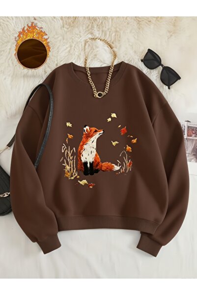uyguntarz Sweatshirts - Brown - Casual