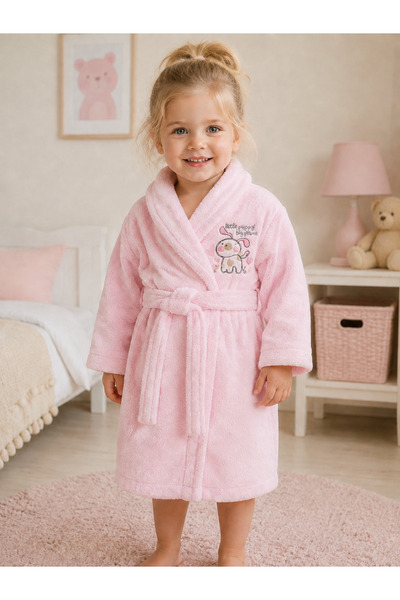İQON Baby & Kids Bathrobe - Pink - Auto