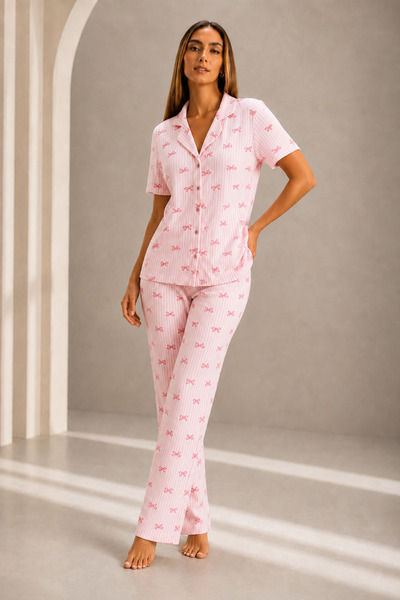 FİT WOMEN Pajama Sets - Pink - Long