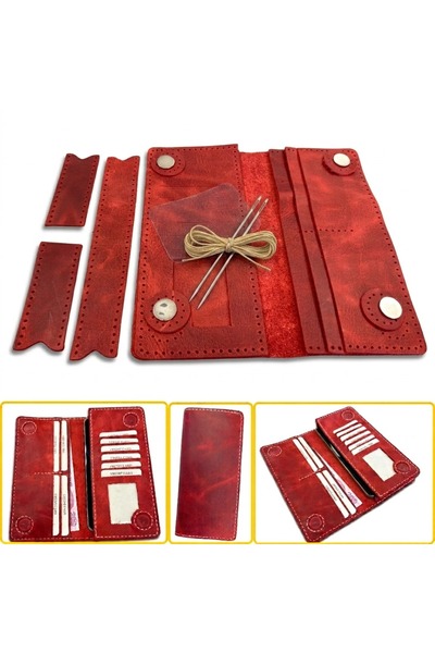 ipekbazaar Wallets - Red - Genuine leather