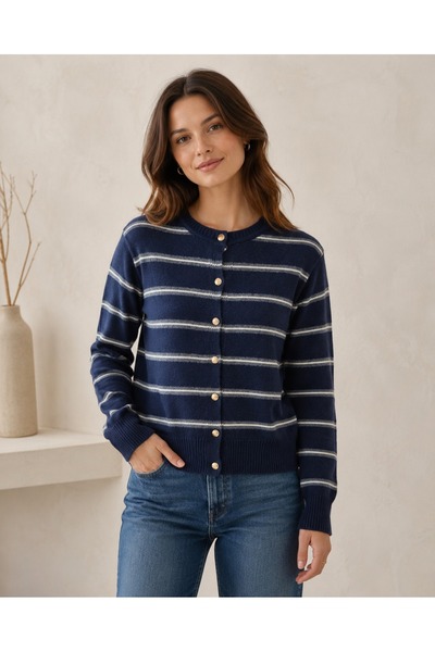 SolQ Cardigans - Dark blue - Regular fit