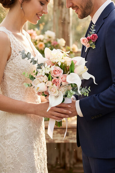 Yapay Çiçek Deposu Vera's Dream Bridal Bouquet Set of 2