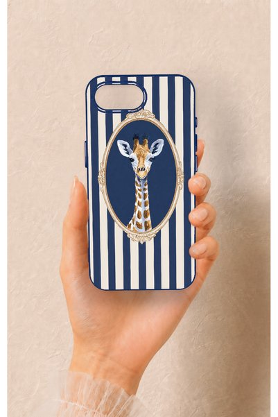 Vip Case iPhone 16E Compatible Giraffe Patterned Silicone Case