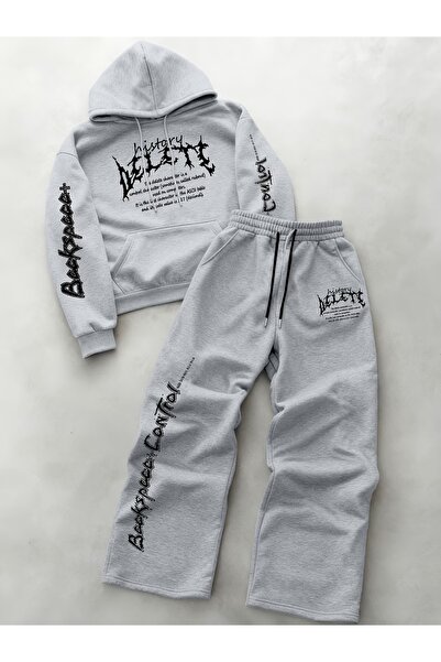 darkopia Sweatsuit Sets - Gray - Graphic