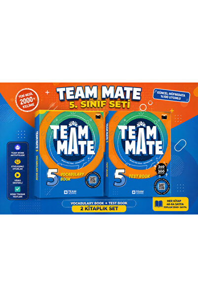 TEAM ELT PUBLISHING TEAM MATE 5. Sınıf İngilizce Vocabulary Book + Test Book ...