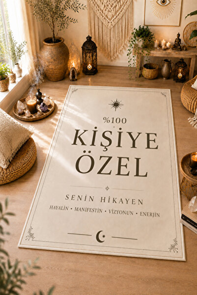 Kişiye Özel Manifest Tezahür Ve Olumlama Halısı, Çekim Yasası Vizyon Matı
