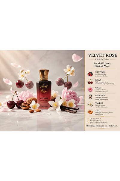 Fantazm Velvet Rose Extrait De Parfum 50 ML Kadın Parfümü-AFRODİZYAKLI