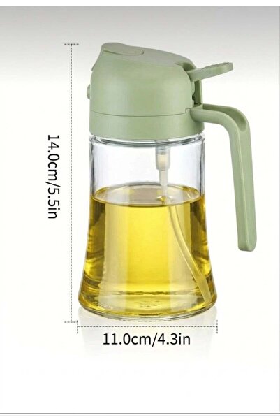 HB LİFE 2'si 1 Arada Mutfak Tipi Cam Yağ Spreyi Ve Yağdanlık - Airfryer Ve Salata Uyumlu Damlatmaz Şişe