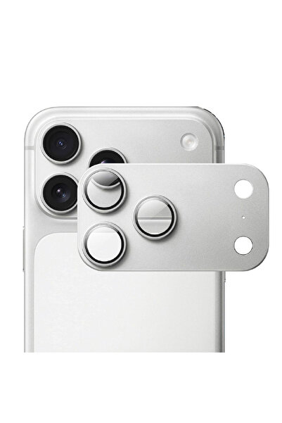 Mohseven iPhone 18 Pro Max Safir Alüminyum Safir Kamera Lens Koruyucu Gümüş