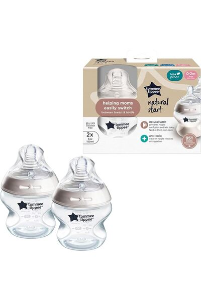 tommee tippee زجاجات رضاعة كلوزر تو تو ناتشر للأطفال بتدفق بطيء للغاية تشبه ا...