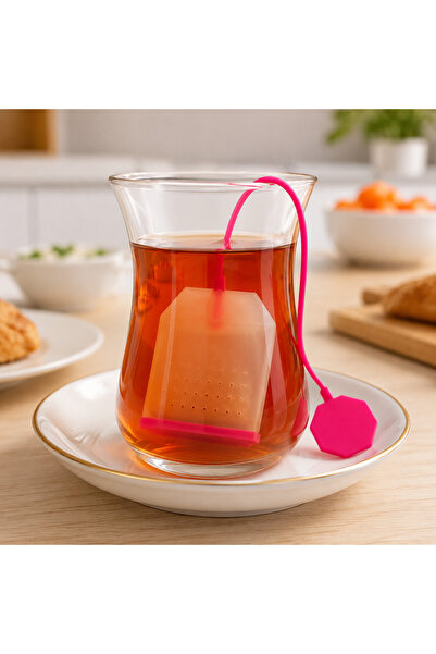 kitchen soft Silikon Çay Süzgeci Bardağa Takılan Bitki Çayı Demleme Aparatı 1...