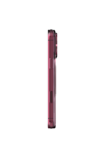 Raptic iPhone 18 Pro Uyumlu Kılıf M-Safe Şarj Özellikli Air Clear Serisi Airbagli Kapak Bordo