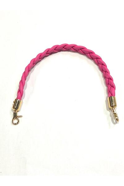 karantuhafiye Knitted Model Leather Bag Handle / 50 cm / with Gold Hook