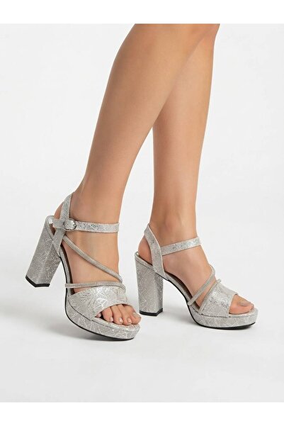 ODESSO Evening Shoes - Gray - High heels (10 cm and above)