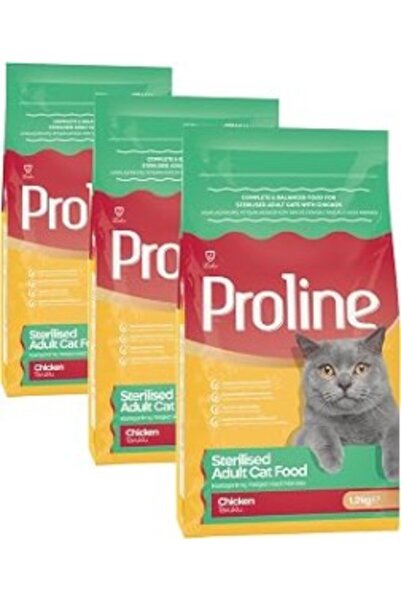 Proline Tavuk Etli Kısırlaştırılmış Kedi Maması 1.2 KG (3 paketi)