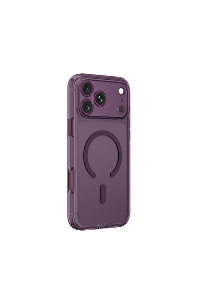 iPhone 18 Pro Max Kılıf M-safe Özellikli Kamera Korumalı Minimal Lens Serisi Kapak Mor