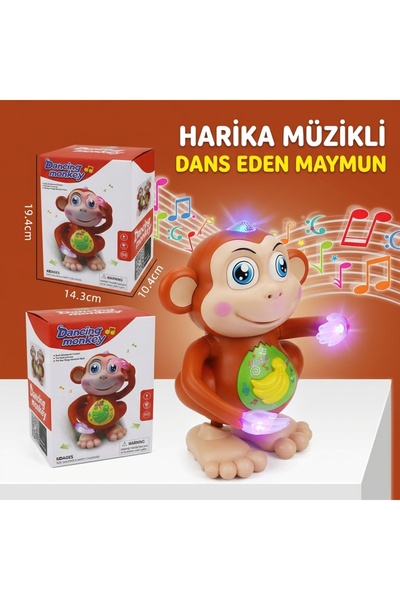 Poçi's World Müzikli Dans Eden Maymun Robot Oyuncak - Işıklı Pilli Hareketli ...