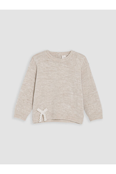 LC Waikiki Nevavm Farkıyla Lcw Baby Beige Baby Girl Knitwear Sweater