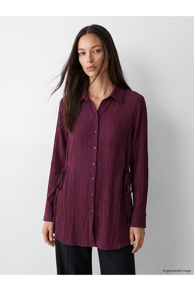 LC Waikiki Nevavm Farkıyla Lcw Everyday Purple Women's Shirt Tunic with Side ...