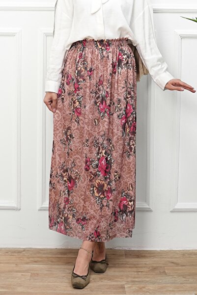 İmajButik Λιτή φούστα - Ροζ - Maxi