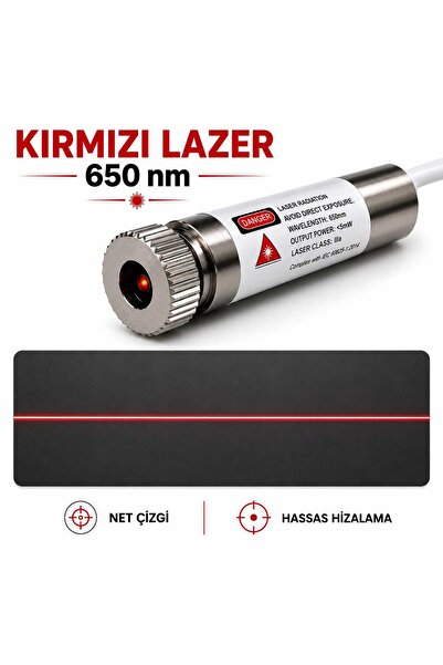 ALBERTOS Mıknatıslı Kırmızı Çizgi Lazer Esnek Boyunlu Ayarlanabilir Hizalama İşaretleyici