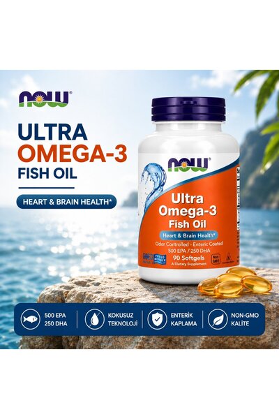 Now Foods Ultra Omega-3 Fish Oil 90 Softgels