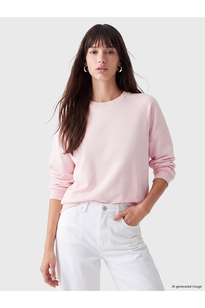 LC Waikiki Xside Pink Oversize Women's Thick Sweatshirt