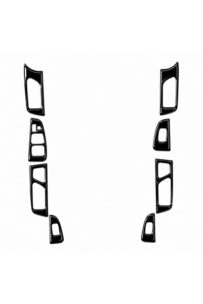 FD Damla Etiket Toyota Avensis 2004 2005 Window Opening Trims Piano Black Glo...