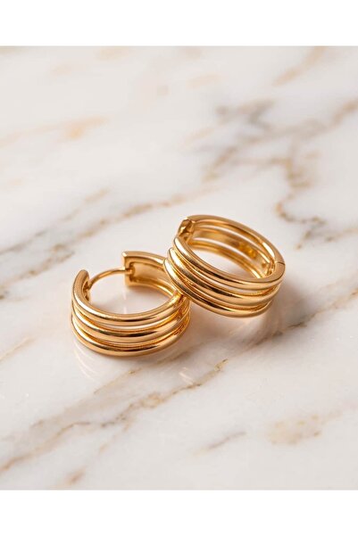 Portakal Esintisi Linera Multi-Look Thick Ring Steel Xuping Earrings
