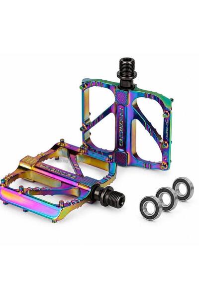 SARİSSA BİSİKLET Promend R-67 Rainbow Platform Pedal MTB Freeride Kaymaz 3 Ru...