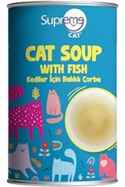 Supreme Cat Kedi Çorbası Balıklı, İştah Açıcı Sıvı Kedi Maması 135 ml x 12