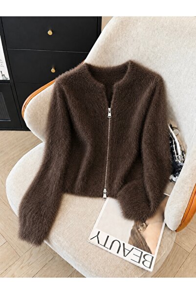 Elysira Cardigans - Brown - Slim