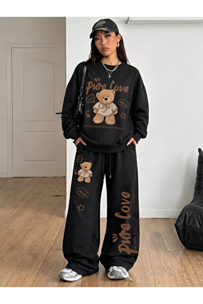 darkopia Sweatsuit Sets - Black - Graphic