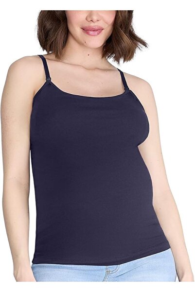 Motherhood Maternity بلوزة بحمالات رفيعة ومشبك للرضاعة للامهات من ماذرهود مات...