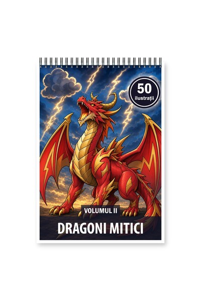 Legendary Gifts Coloring book, 50 illustrations Mythical Dragons - Volume II,...