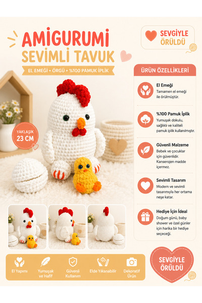 Amigurumi Sevimli Tavuk
