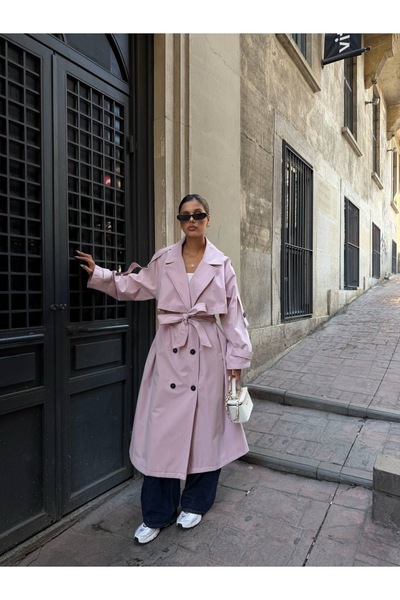 Ekim Store Trench Coats - Pink - Double-breasted