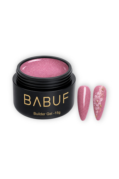 BABUF Gel de construcție reflectiv autonivelant BABUF, Mauve Sparkle, 15g