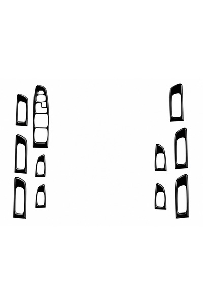 FD Damla Etiket Subaru Impreza Door Glass Opening Areas Piano Black - Glossy ...