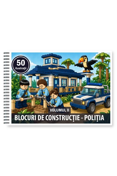 Legendary Gifts Coloring book, 50 illustrations Building Blocks - Police - Vo...