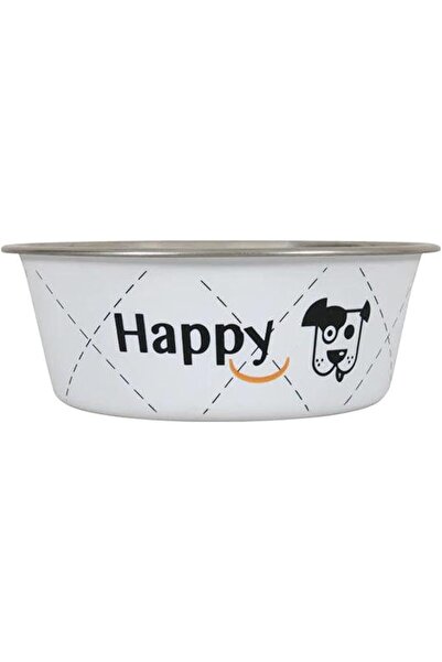 Zolux Zolux Stainless Steel Dog Food Bowl Happy - White Color, 0.8 Liters, 17...