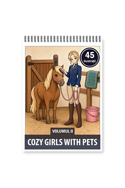 Legendary Gifts Coloring book, 45 illustrations Cozy Girls with Pets - Volume...