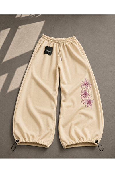Gofeel Tech Flower Baggy Fit Unisex Sweatpants (3 Threads)