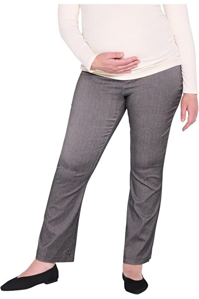 Motherhood Maternity بنطلون عمل ضيق للنساء الحوامل بقماش مطاطي ملاصق للجسم من...