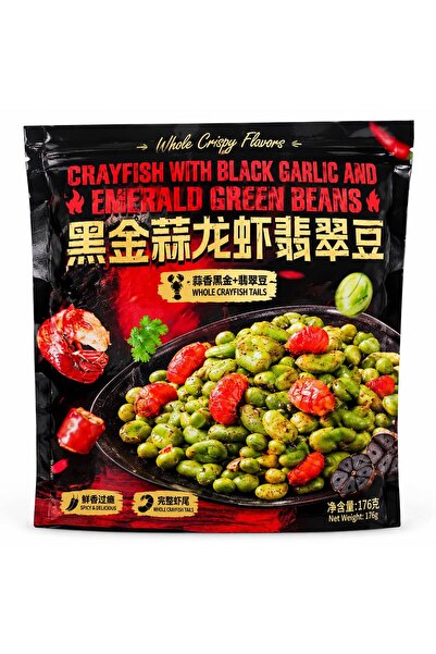 Genel Markalar Crayfish with Black Garlic & Emerald Green Beans – 176 g 🌶️🦞